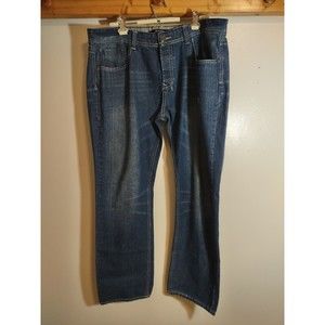 CJ Black Men's 38x32 Blue Jeans Button Fly Straight Leg Designer